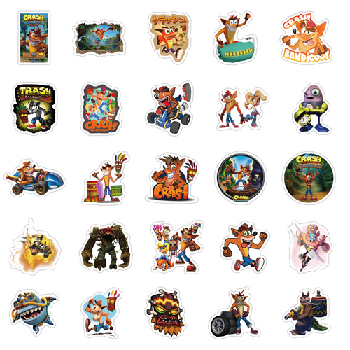 60 New Game Walrus Cartoon Doodle Sticker for Car Luggage Water Cup Waterproof Sticker Wholesale