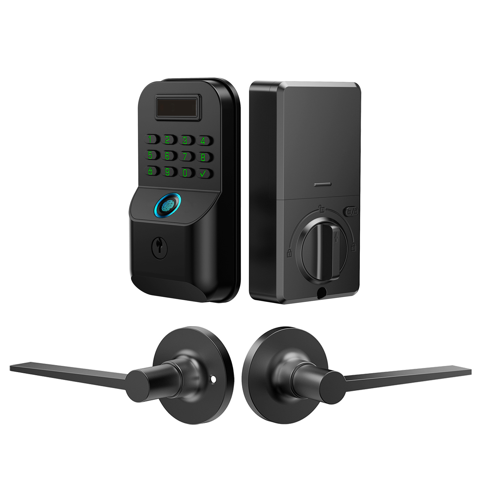 Cerradura de llave de contraseña inteligente europea y americana transfronteriza puerta de madera interior TTLOCK graffiti Bluetooth APP cerradura de puerta inteligente