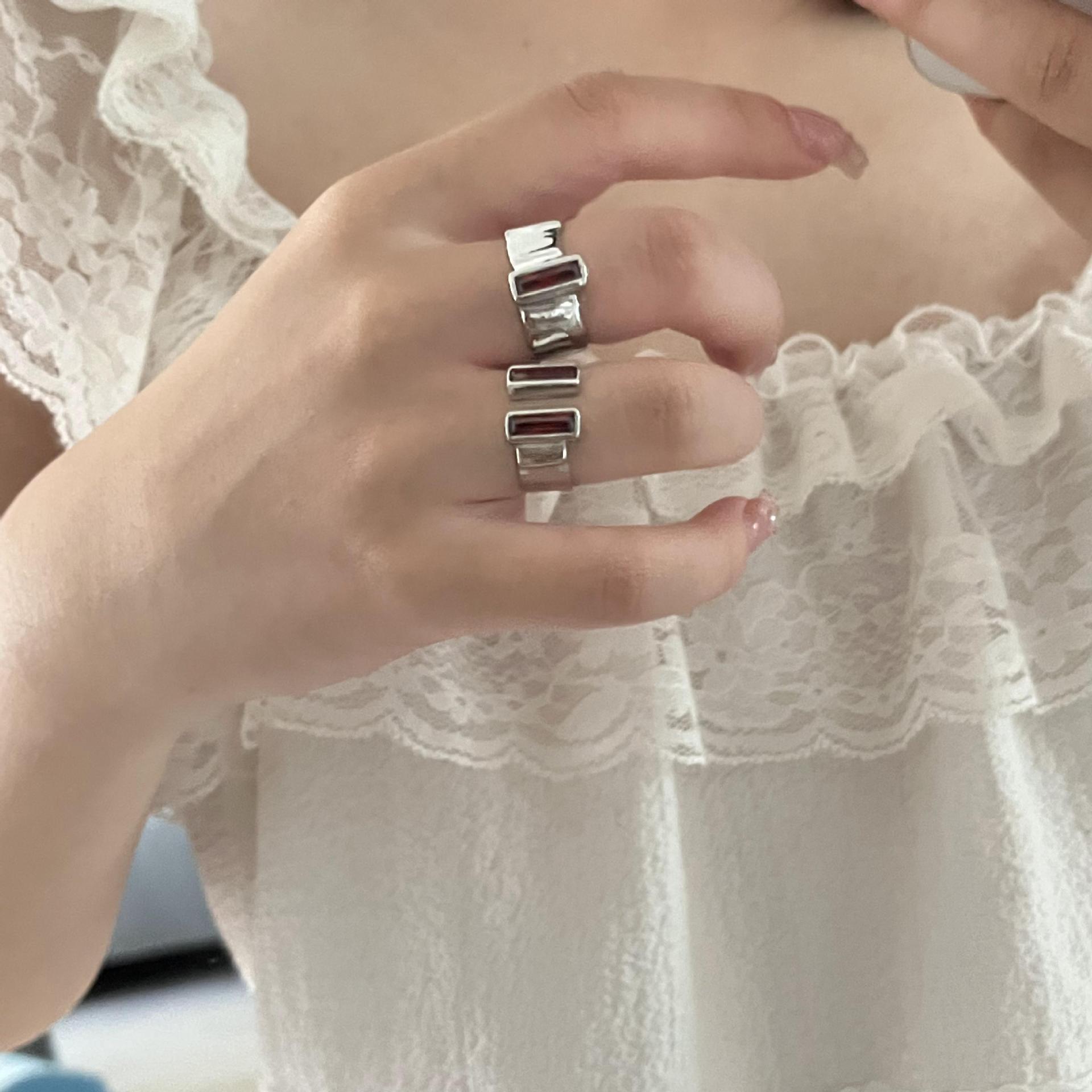 Fashion Geometric Alloy Inlay Rhinestones Womenu0027S Rings 1 Piece