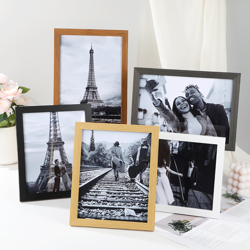 Wooden Table Photo Frame Photo Wall Living Room Combination Wall Hanging Empty Frame Any Size Wholesale Picture Frame Handmade