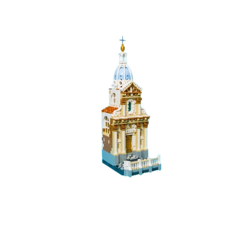 Building Block Church Model Set Small Particle Construction Toy_voghion.com