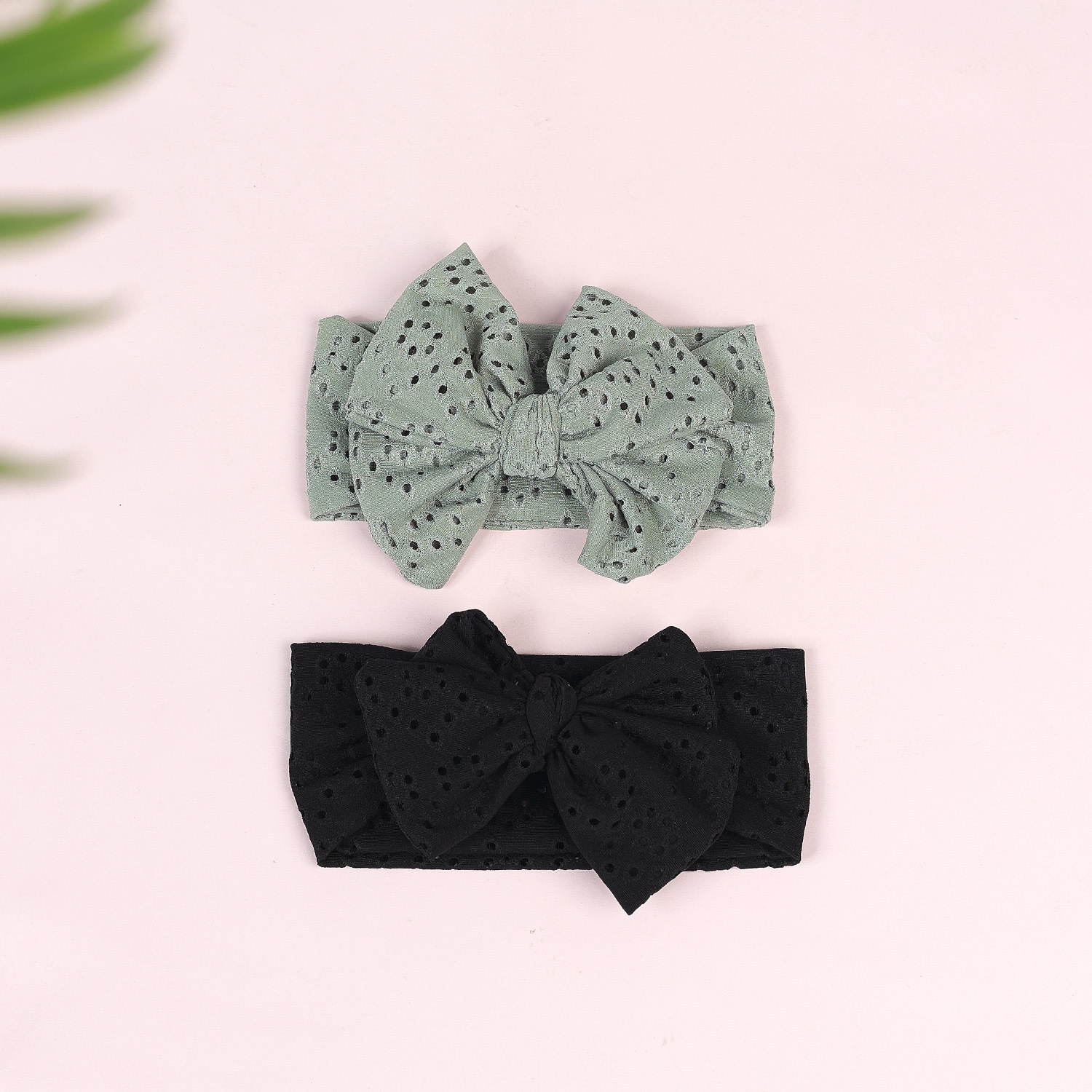 1 Piece Quantity Pastoral Polka Dots Cloth Bowknot Hollow Out Hair Band