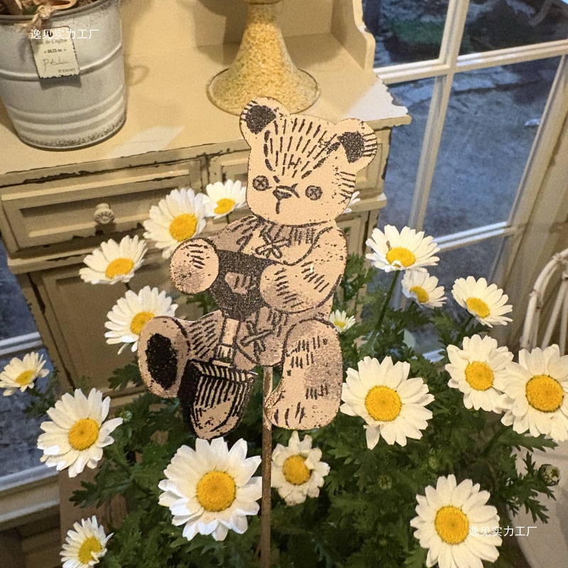 ins アイアンエイジドフラワーアレンジメント屋外食料品装飾品バルコニー装飾アイアンフラワーアレンジメント田舎風フラワーポットガーデンフラワーポット|undefined