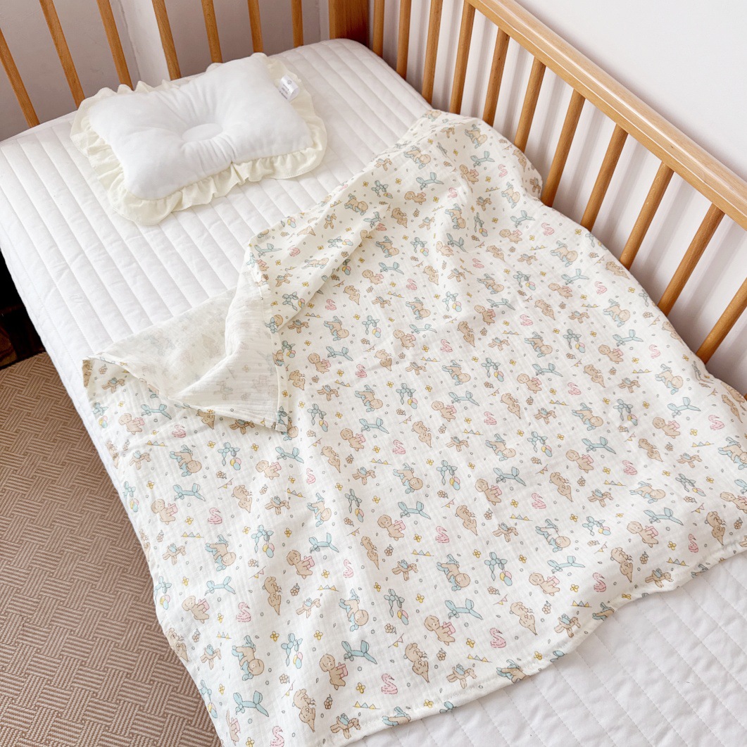 Transfronterizo simple ins bebé Toalla de gasa de cuatro capas Toalla de algodón toalla recién nacido manta de gasa Toalla de baño de tela