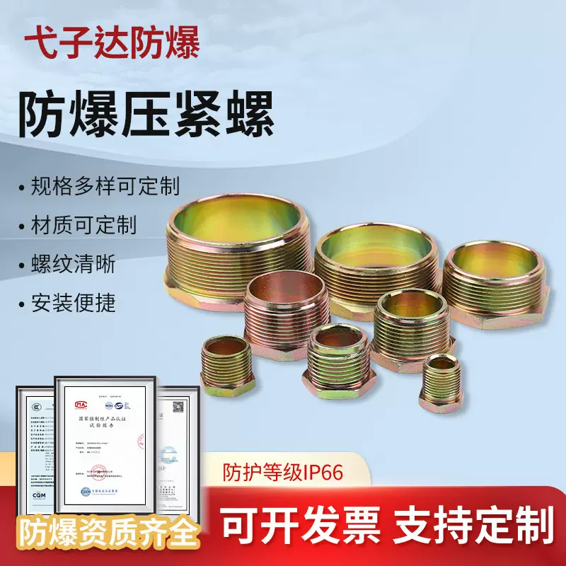供应防爆压紧螺母防爆锣bhj-b防爆防水变径接头不锈钢六角螺母