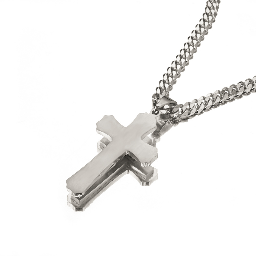 20g Weight 304 Stainless Steel Pendant Material Zircon Inlay Material Pendant Necklace Classification 304 Stainless Steel Chain Material 1 Piece Quantity Holiday, Daily Occasion 304 Stainless Steel Material Cross Pattern Unisex Gender Inlay Design Basic, Modern Style, Classic Style Style Basic Modern Style Classic Style Cross 304 Stainless Steel Inlay Zircon Unisex Pendant Necklace 3
