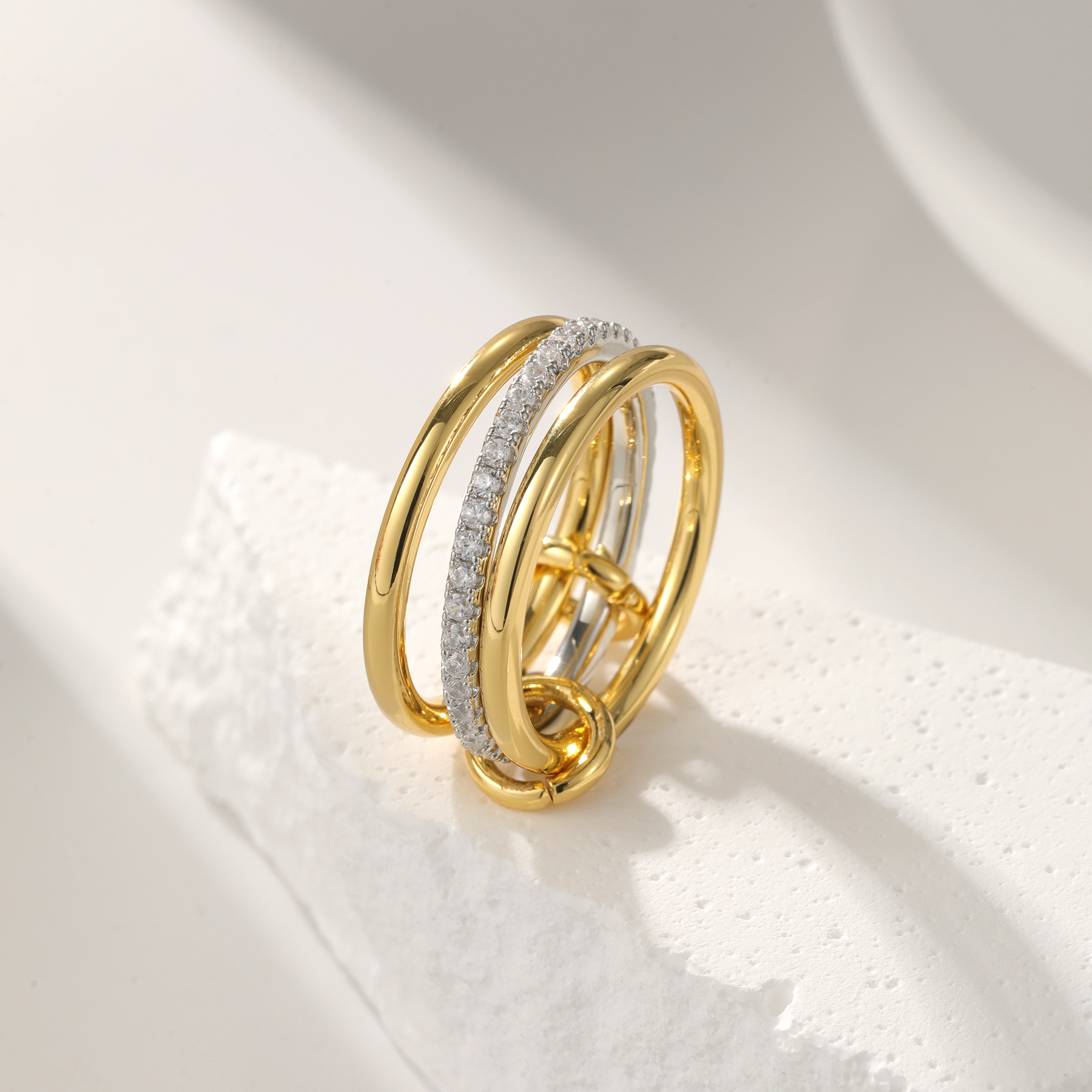 Oval Cz Engagement Ring And Stackable Set In Sterling Silver_voghion.com