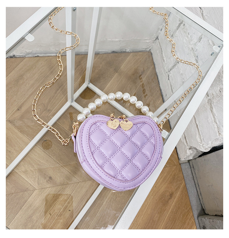 Lingge Pearl Chain Children's Bag Fashion One-shoulder Messenger Bag Coin Purse display picture 31