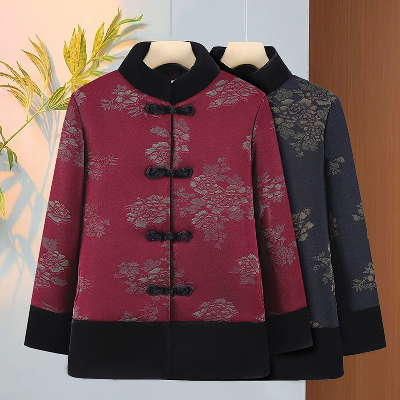 Люди среднего и пожилого возраста толстые зимние хлопчатобумажные куртки мамы осенние и зимние хлопчатобумажные пальто бабушки хлопчатобумажные куртки