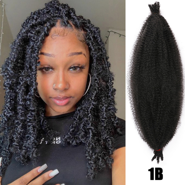 24 Inch Caterpillar Kinky Marley Braiding Hair Spring AfroTwist hair_voghion.com