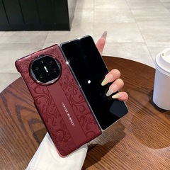 華為Mate X6折り畳み携帯ケースMATEX5保護カバー秒が変わったマスターメッキ皮紋ケースを適用する