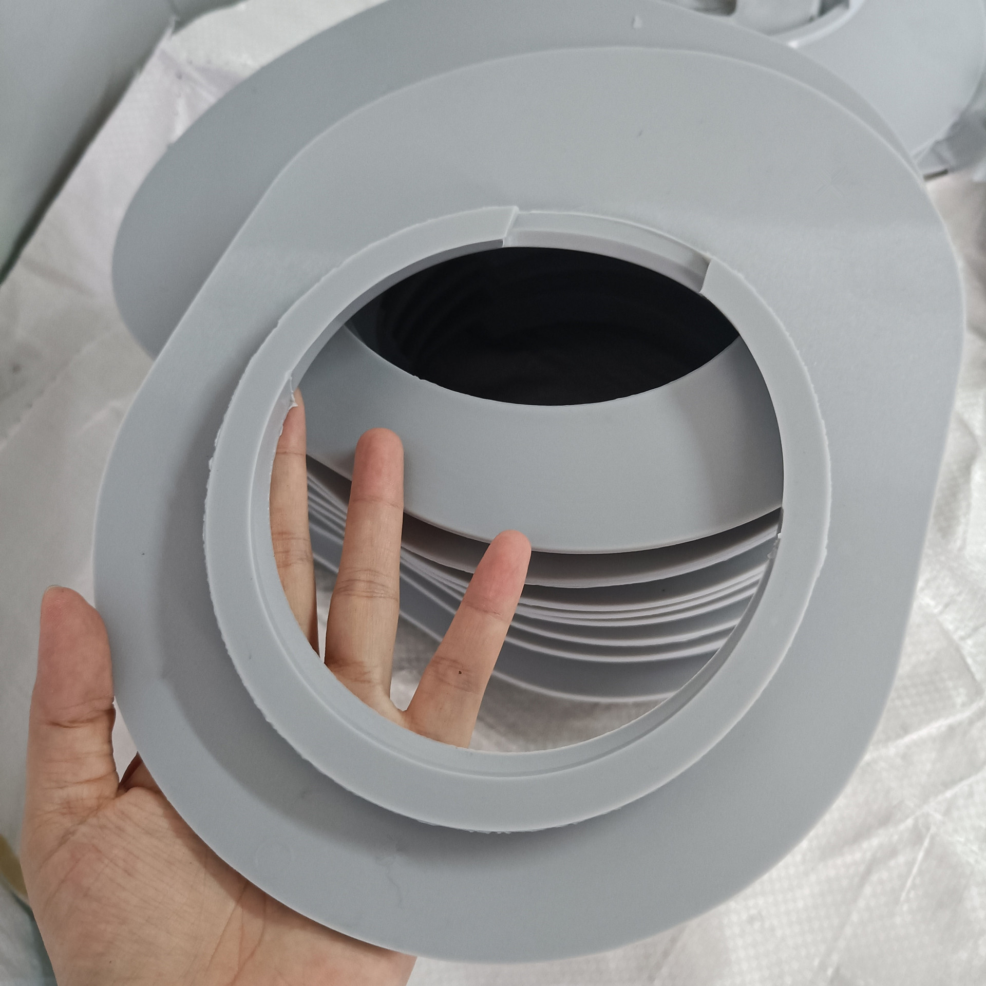 灰色食品级带卡槽硅胶垫 帽型硅胶垫 防撞防水硅胶垫圈缓冲垫