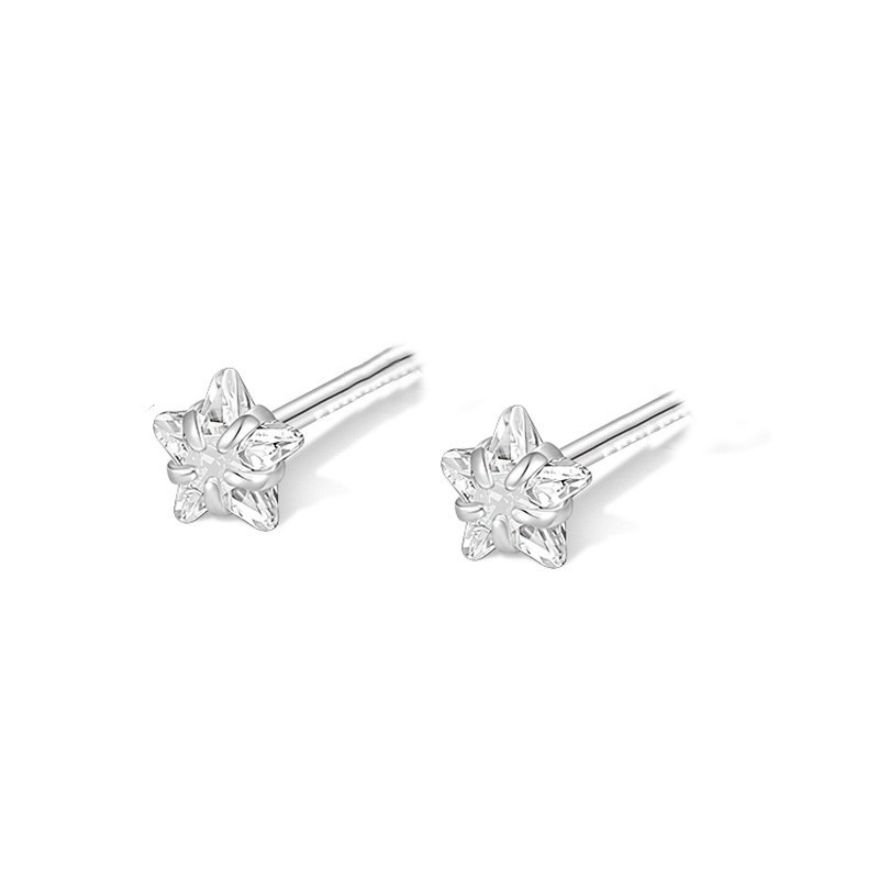 Orecchini a lobo a stella in zircone lucenti per uomo e donna_voghion.com
