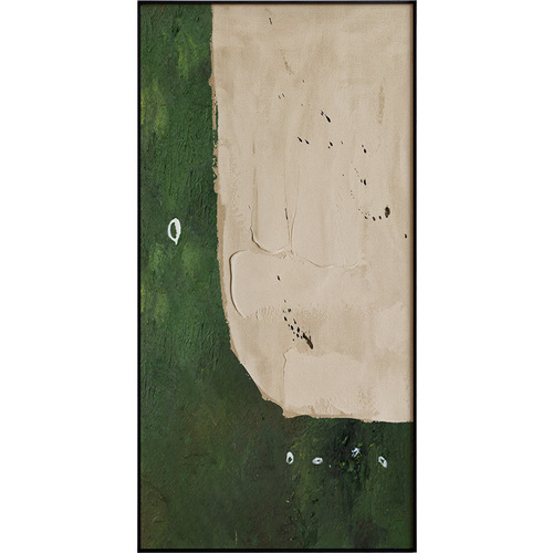 Color, silent wind, porch abstract decoration painting ink green hanging painting huge art sofa large size landing painting