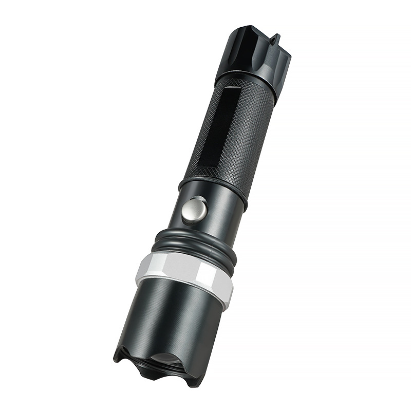 Antorcha de aluminio de alta luz al aire libre enfoque rotatorio portátil led linterna de seguridad baton de tráfico