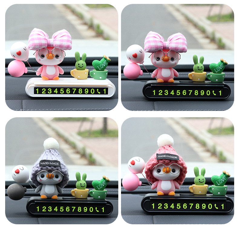 Temporary parking number plate, cute car license plate, phone number removal card, creative car accessories, decorative items for women