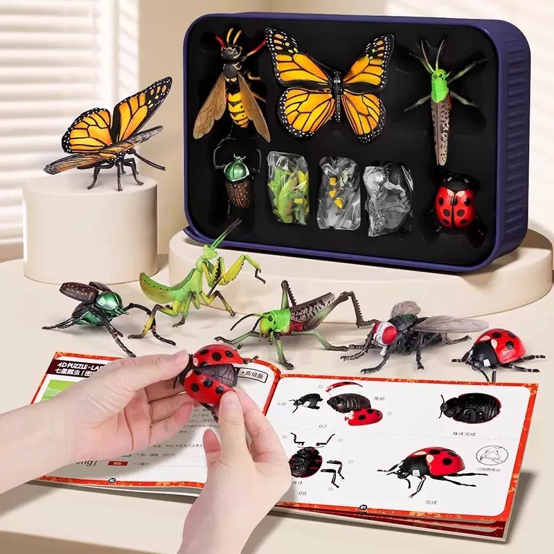 Cross-Border New Kidsren's 3D Stereo Puzzle Toddler Animal Assembly Toy Puzzle 3-6 Years Old Animal Model