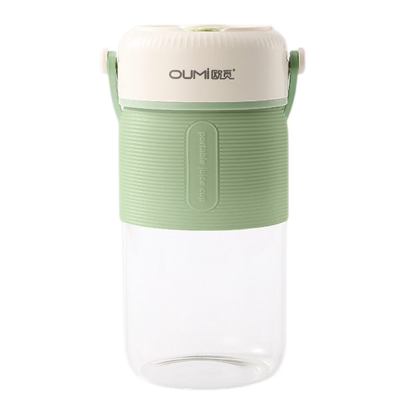 Exprimidor Oumi, Vaso Exprimidor Portátil de Vidrio, Exprimidor Multifuncional Pequeño para el Hogar, Vaso Inalámbrico Silencioso Tipo Ton-Ton