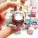 Anime Cartoon Rab Blind Box Flocking Doll Resin Ornaments Micro Food Play Desktop Ornaments Autumn and Winter Blind Draw