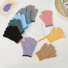 简约个性可定儿童手套批发外出防寒保暖手套创意可爱通勤分指手套