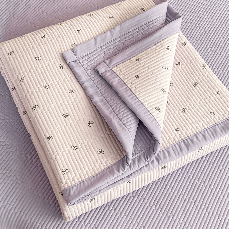 Комплект покрывала 3 предмета (Nantong Home Textile), вязанный двухслойный печатный хлопок, несколько размеров