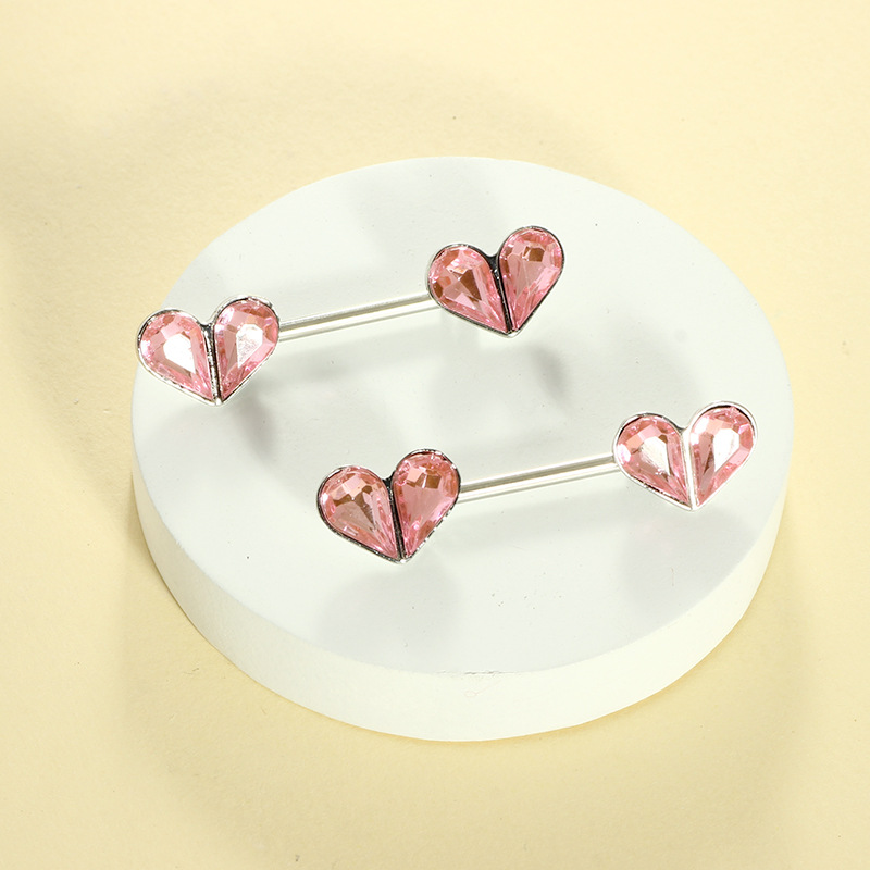 Heart Shape Zircon Nipple Rings Stainless Steel Nipple Studs Body Piercing Jewelry Pair for Sale Wholesale detail image 8