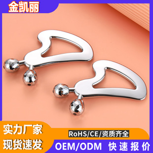 Zinc alloy roller beauty instrument scraping plate facial scraping plate zinc alloy metal facial lifting massage stick wholesale