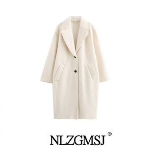 Autumn 2024 New Women's Clothing European and American-style Fashion Simple Loose All-match terry tweed coat 8073257