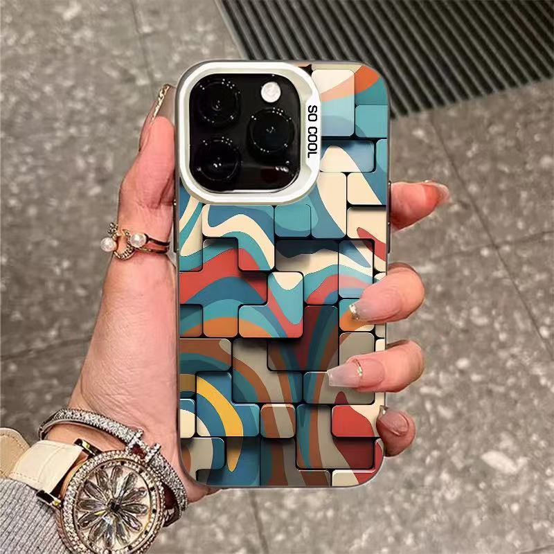 Nuevo cuadrado para iPhone 16 funda para teléfono móvil Apple 15promax/14 personalidad 13pro12 Europa y América 11xr