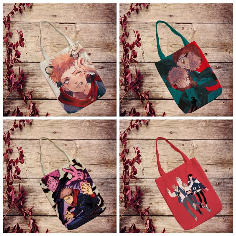 Jujutsu Kaisen Yuji Itadori, Megumi Fushiguro, Gojo Satoru New Cartoon Anime Cute Shoulder Bag Shopping Bag