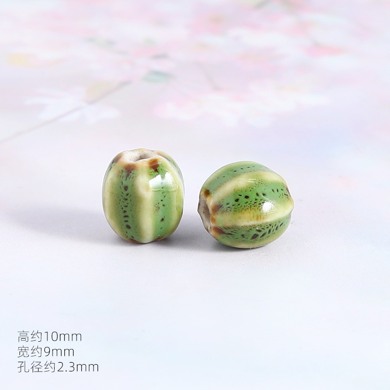 Small watermelon flower glaze green