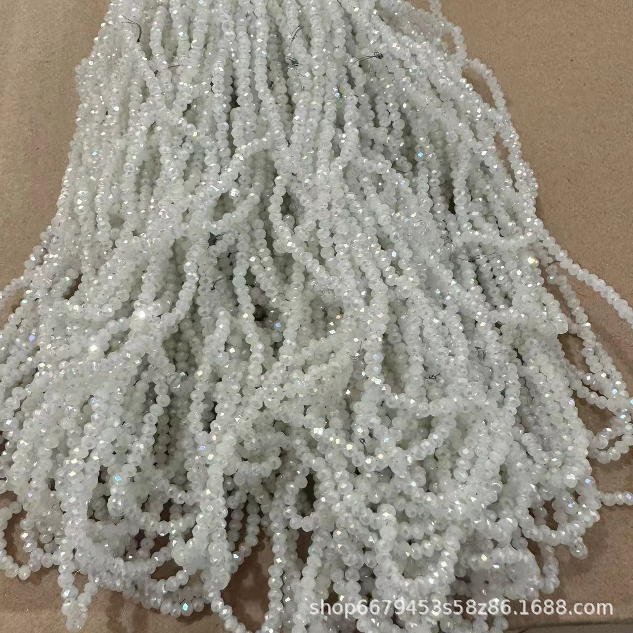 Cuentas planas de 1MM para ruedas de cuentas, cuentas de porcelana AB de alta temperatura, coloridas, transparentes, iridiscentes, facetadas, para pendientes, pulseras, espaciadores y micro cuentas.