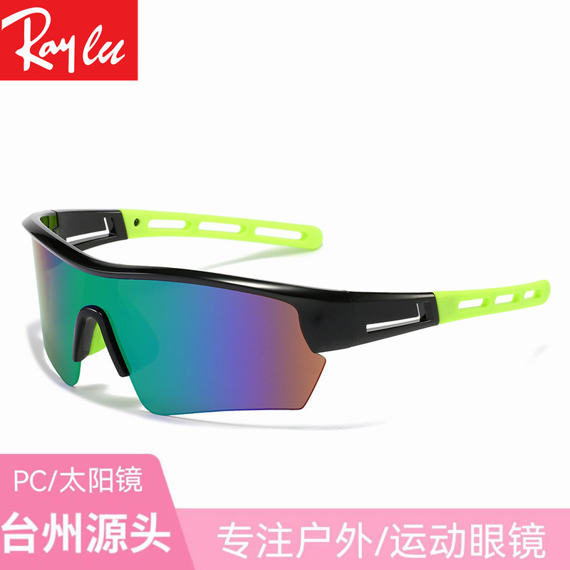 Junlai cross-border new outdoor sports glasses 9332 bicycle riding sunglasses men and women fashion colorful sunglasses