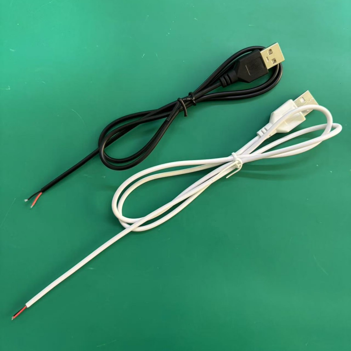 USB单头线 尾部镀锡 2464 圆线 type-c typc 充电线1 A2Ausb电源