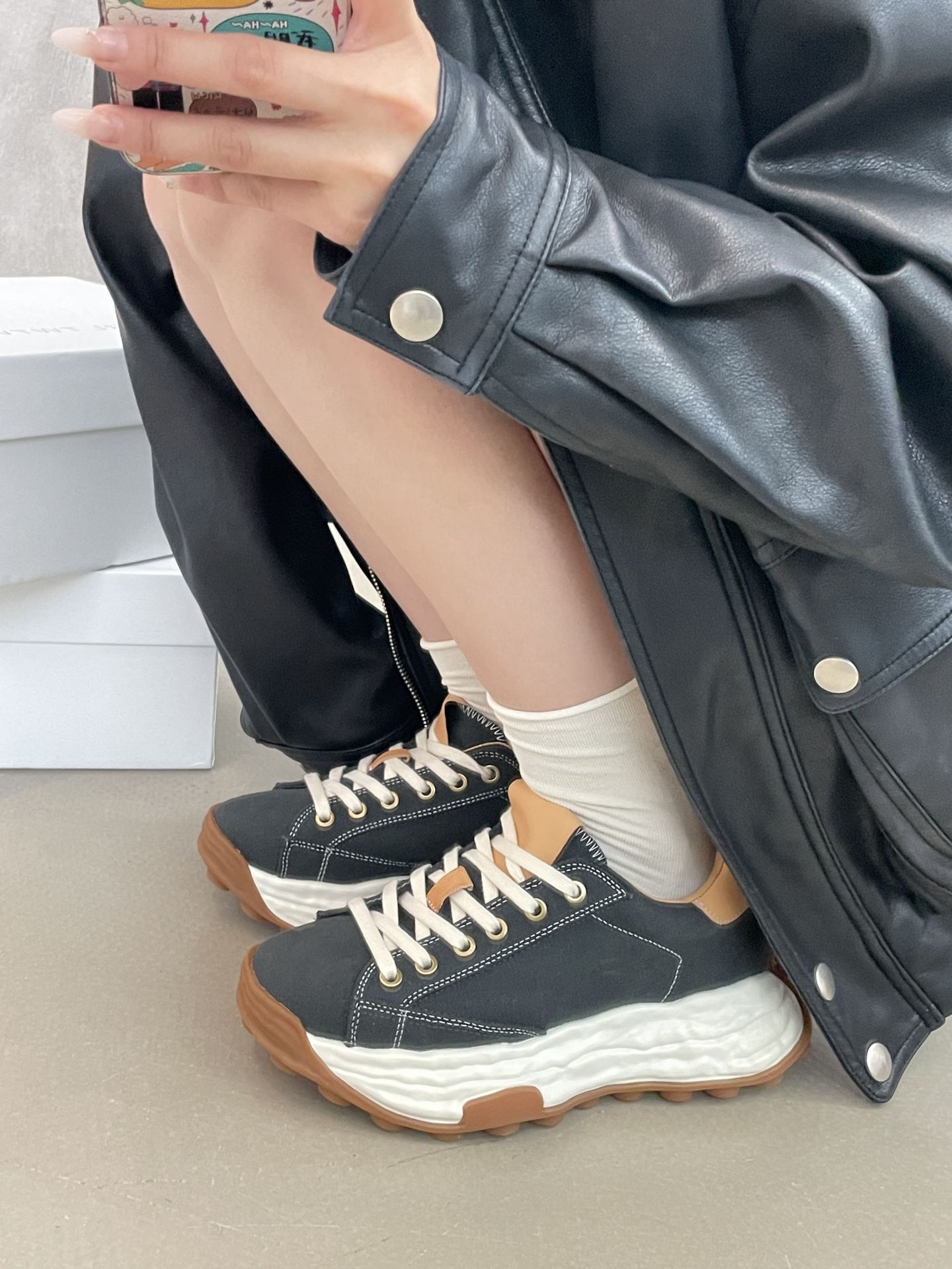 SGIRL TWTW High-End Design Casual For Women 2025 Thick-Soled Forrest Gump Dissolving Sports Versatile Dad Shoes_vogvips.com