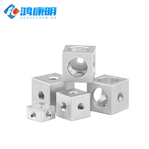 Aluminum alloy six-sided nut, acrylic plate connecting block, bridge joint, screw nut, square hexagonal nut