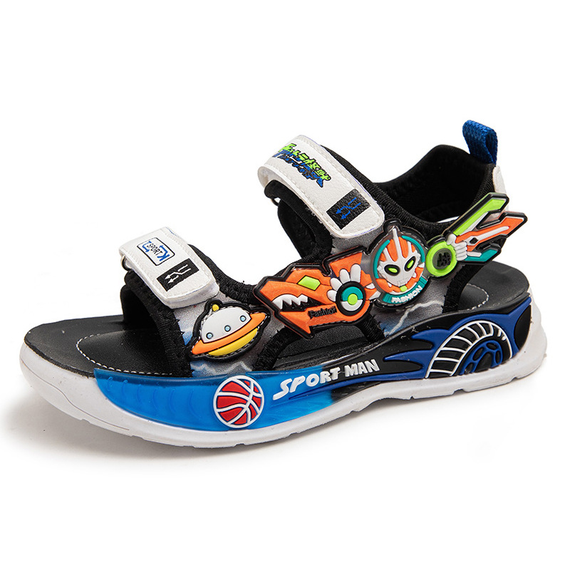 Sandalias Deportivas de Playa para Niños, Cuero Artificial, Caucho, Antideslizante, para Playa