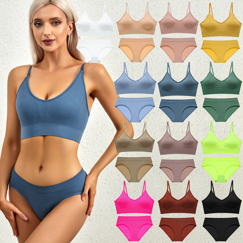 Underwear Women's Rimless Push-up Comfortable Bra suit Traceless Deep U Sexy Beauty Back Anti-expansion Anti-sagging Bra