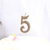 Large golden digital candle 0 ~ 9 gold plating birthday wishes commemorative day cake dessert dessert dessert decorative gold -plated candle