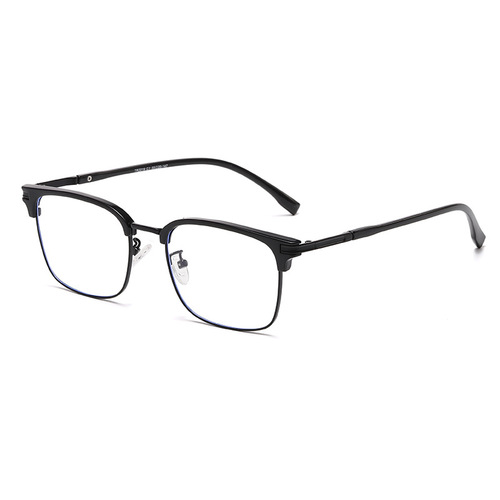 New 2219 personalized eyebrow frame half-frame glasses, simple retro square frame glasses, fashionable anti-blue light glasses frame