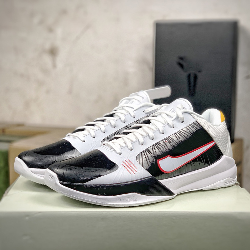 Putian Kobe5 Practical Basketball Shoes Kobe Bryant Fifth Generation Men's Cushioning Training Sneakers Bruce Lee Clown Lakers