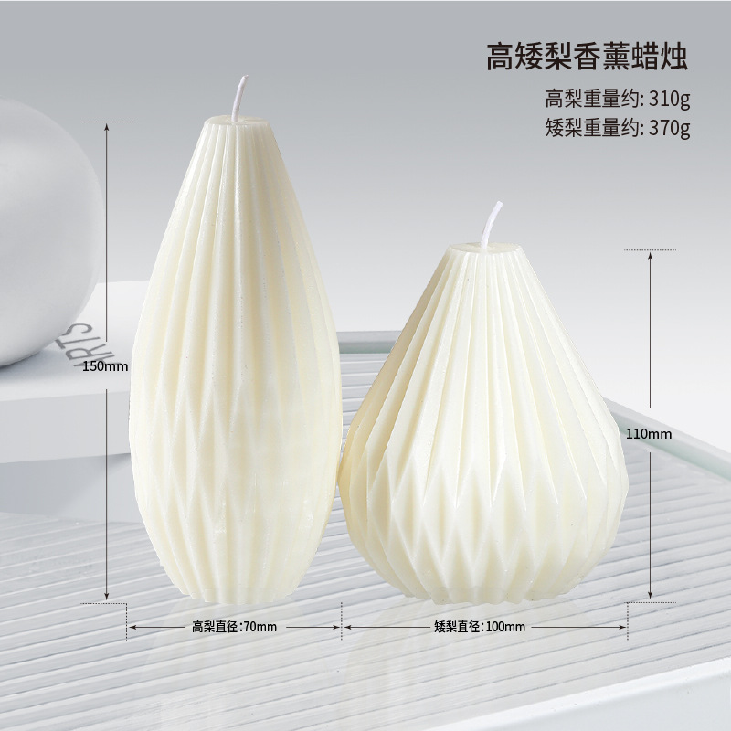 40 velas de aromaterapia de arte de estilo nórdico, modelos calientes, líneas hechas a mano, velas creativas geométricas blancas