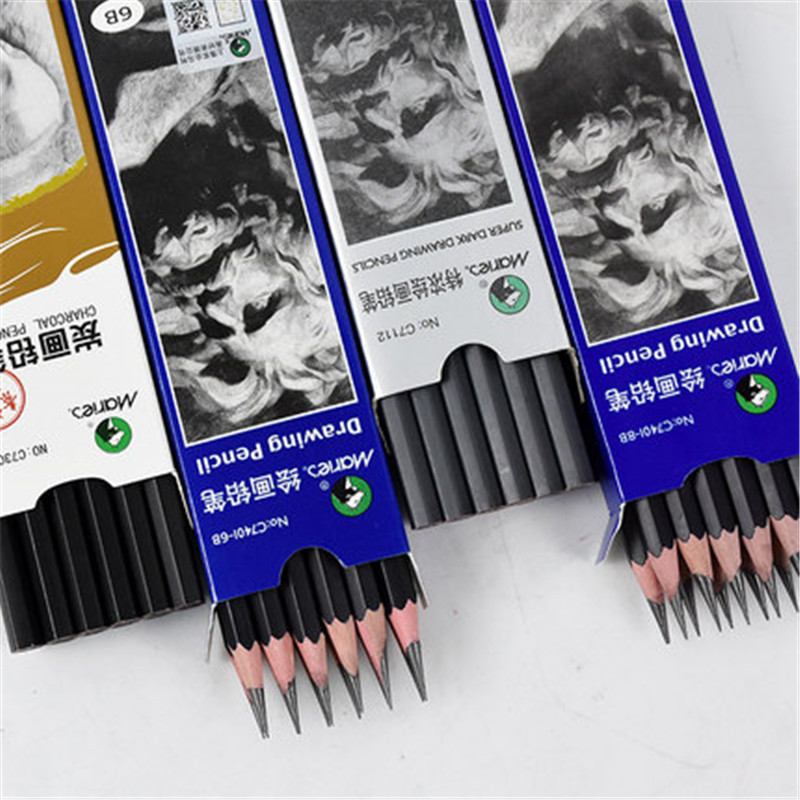 Marley brand Pencil sketch Charcoal Soft Fine Arts Sketch Pen hb14b Matte Soft carbon Painting Pen Charcoal