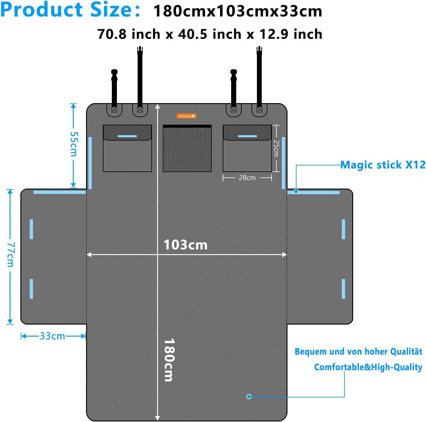 Car pet mat waterproof and dirt-resistant trunk pet mat 600D Oxford cloth pet car trunk mat