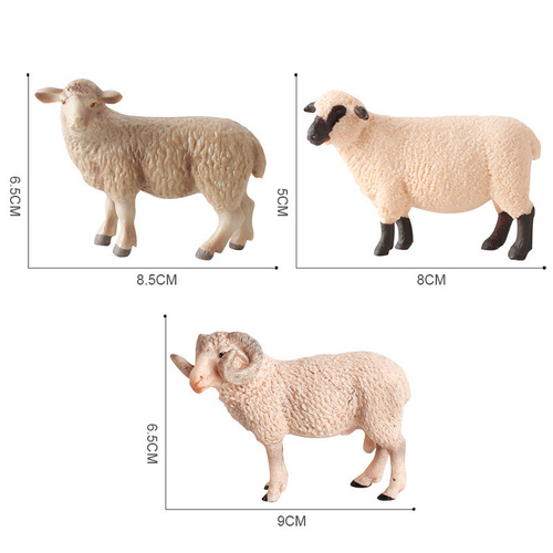 Model of solid static simulation wildlife goat sheep Shropshire Juniper series ornament for foreign trade and cross-border trade