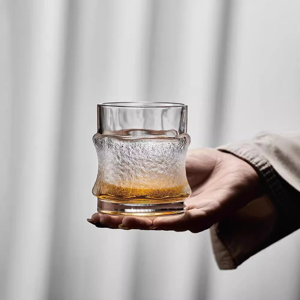 Tazas de hielo de cristal de hielo de color profundo Tazas de té japonesas Tazas de whisky Tazas de cerveza Tazas de café helado Tazas de bebida de jugo