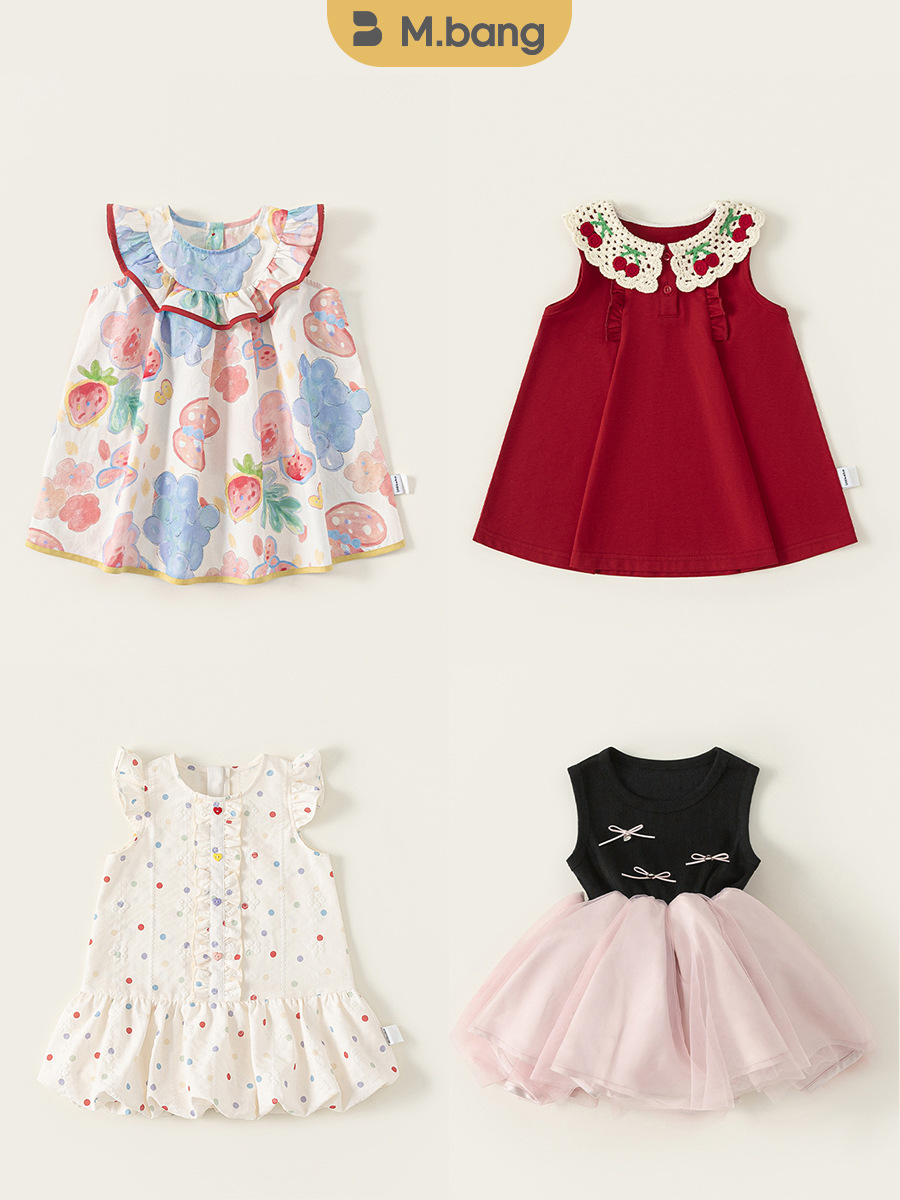 Summer cute children's dress, A-line