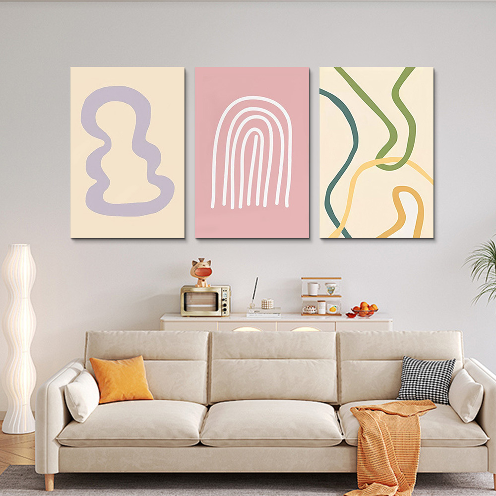 Geometric Modern Minimalist Living Room Bedroom Corridor Decorative Painting Frameless Painting Canvas Painting Core Spray Painting Manufacturer Nordic Style