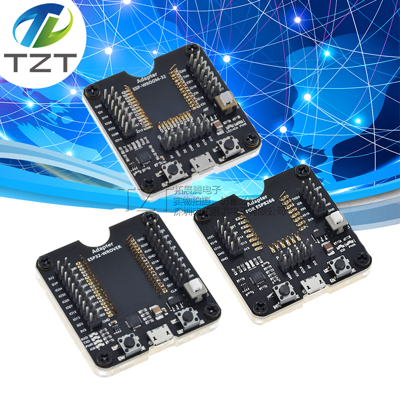 ESP32/ESP8266/ESP-32开发板，小批量烧录夹具测试板