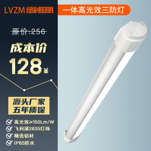 FLV6330 integrated strip three-proof lamp purification lamp office workshop warehouse ceiling lamp round head led hanging lamp